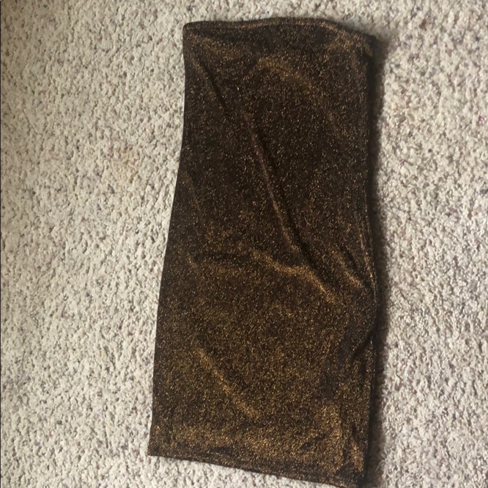 Gold shimmery party dress